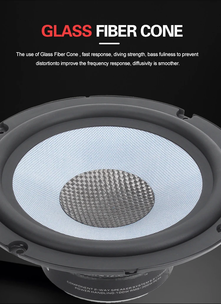Altavoz componente 6,5 pulgadas vista lateral