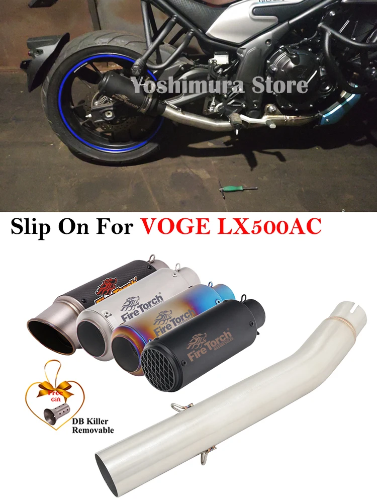 Escape slip-on de fibra de carbono para VOGE LX500AC