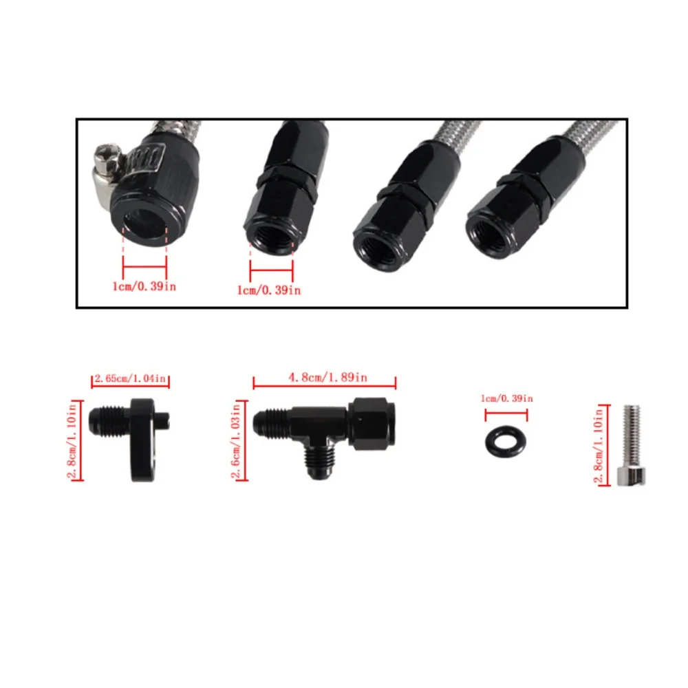 Kit de adaptadores de ventilación trenzados de acero inoxidable para motores LS
