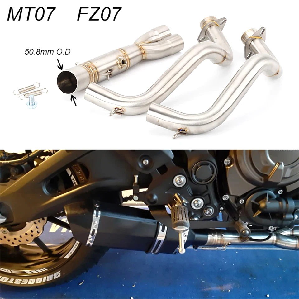 Silenciador de escape delantero para Yamaha MT-07