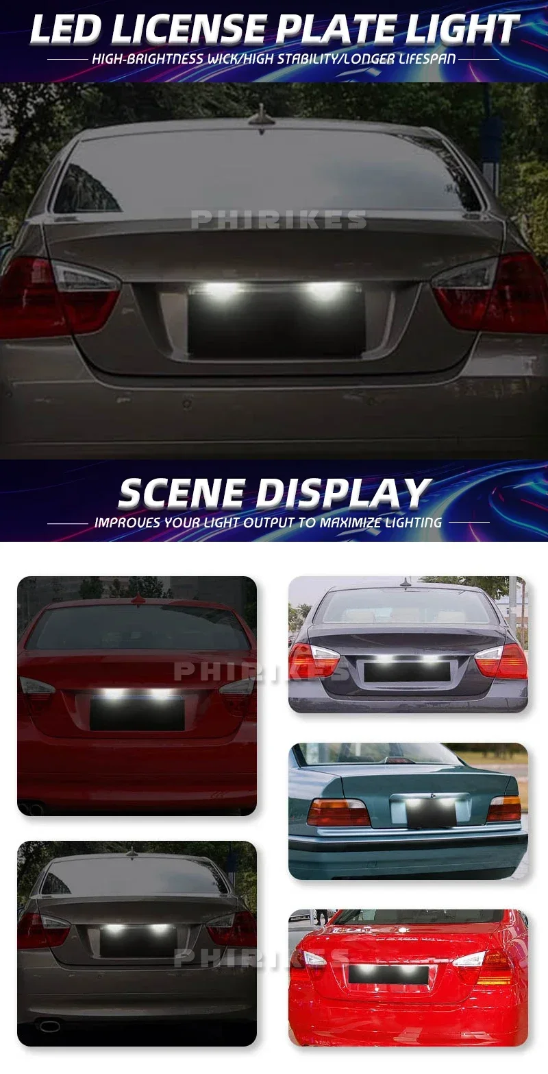 Lámparas LED de matrícula para BMW E46