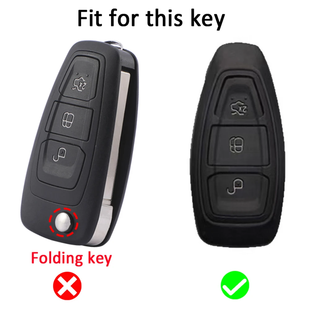 Funda de TPU para llave Ford con botones en relieve