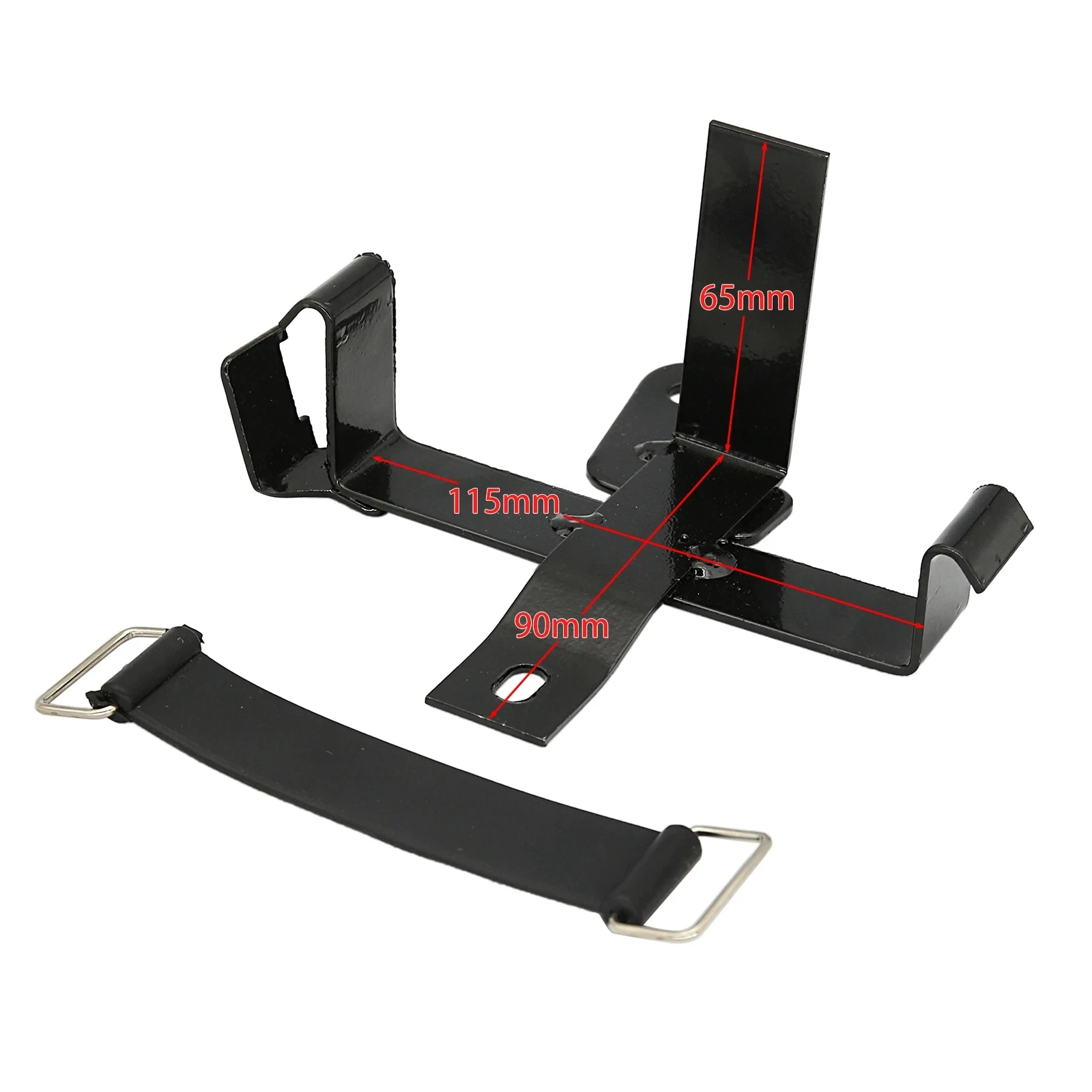 Soporte de fijación de batería montado en chasis - vista superior