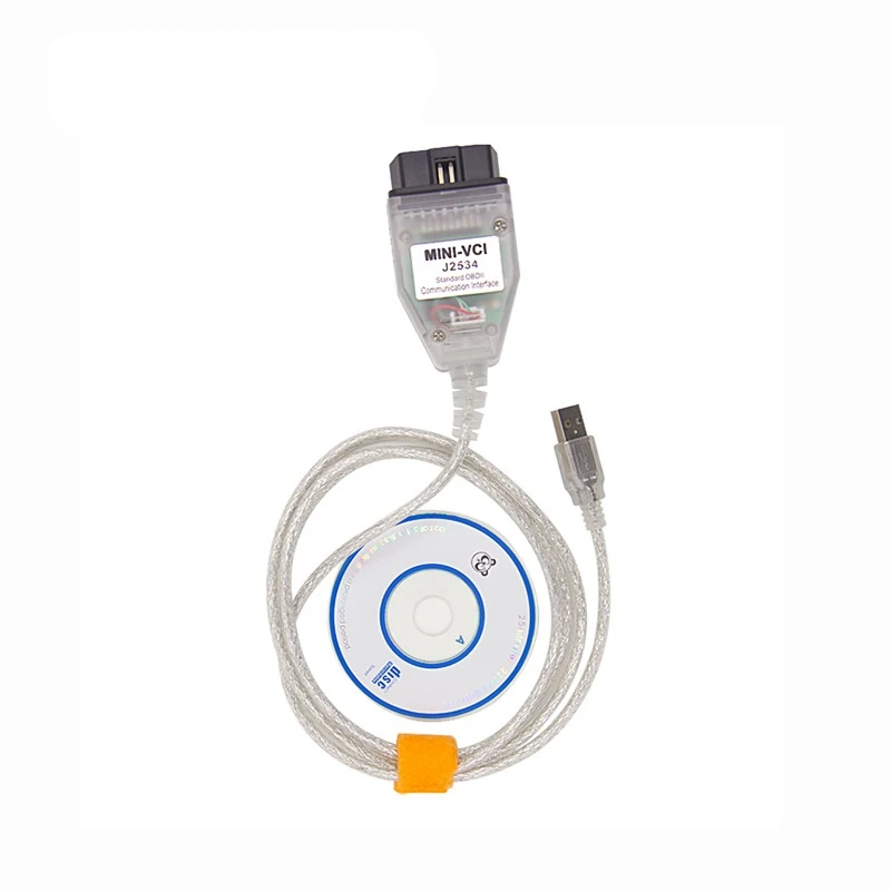 Conexión completa del Mini VCI al vehículo y PC