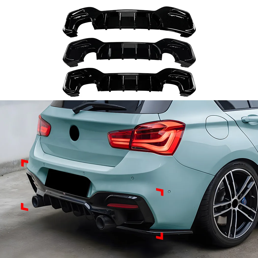 Difusor trasero BMW F20 F21 en negro mate