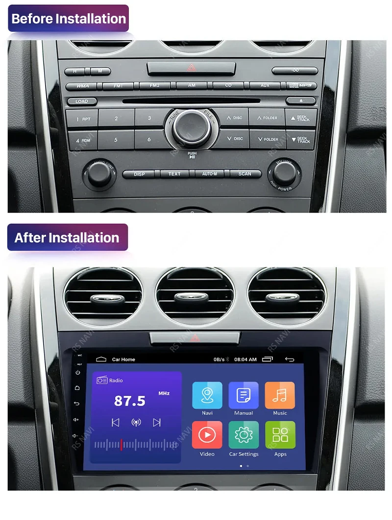 Pantalla QLED 2K del autoradio RSNAVI