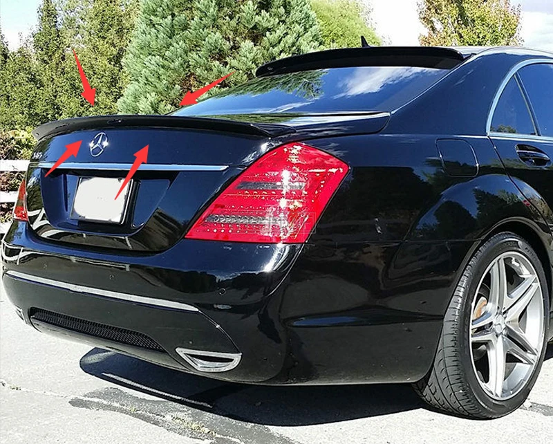 Spoiler trasero ABS para Mercedes W221 vista lateral