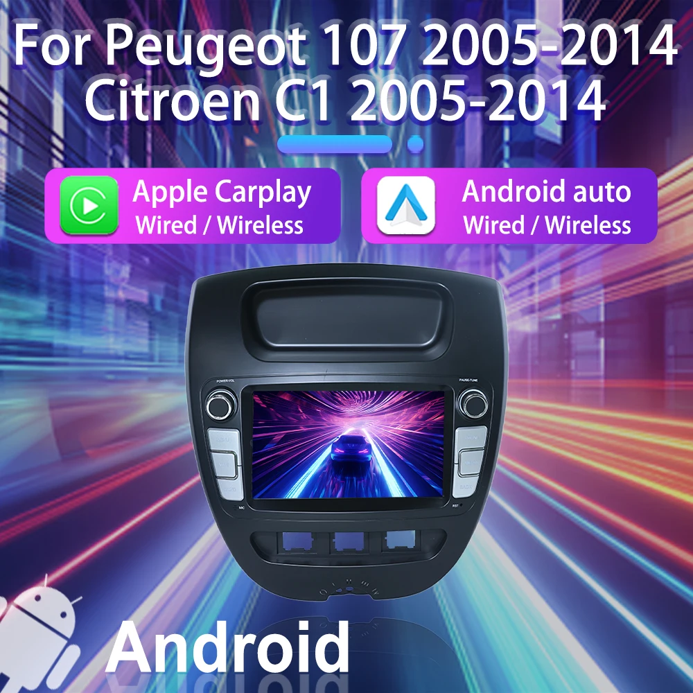 Radio android 7 pulgadas con pantalla táctil