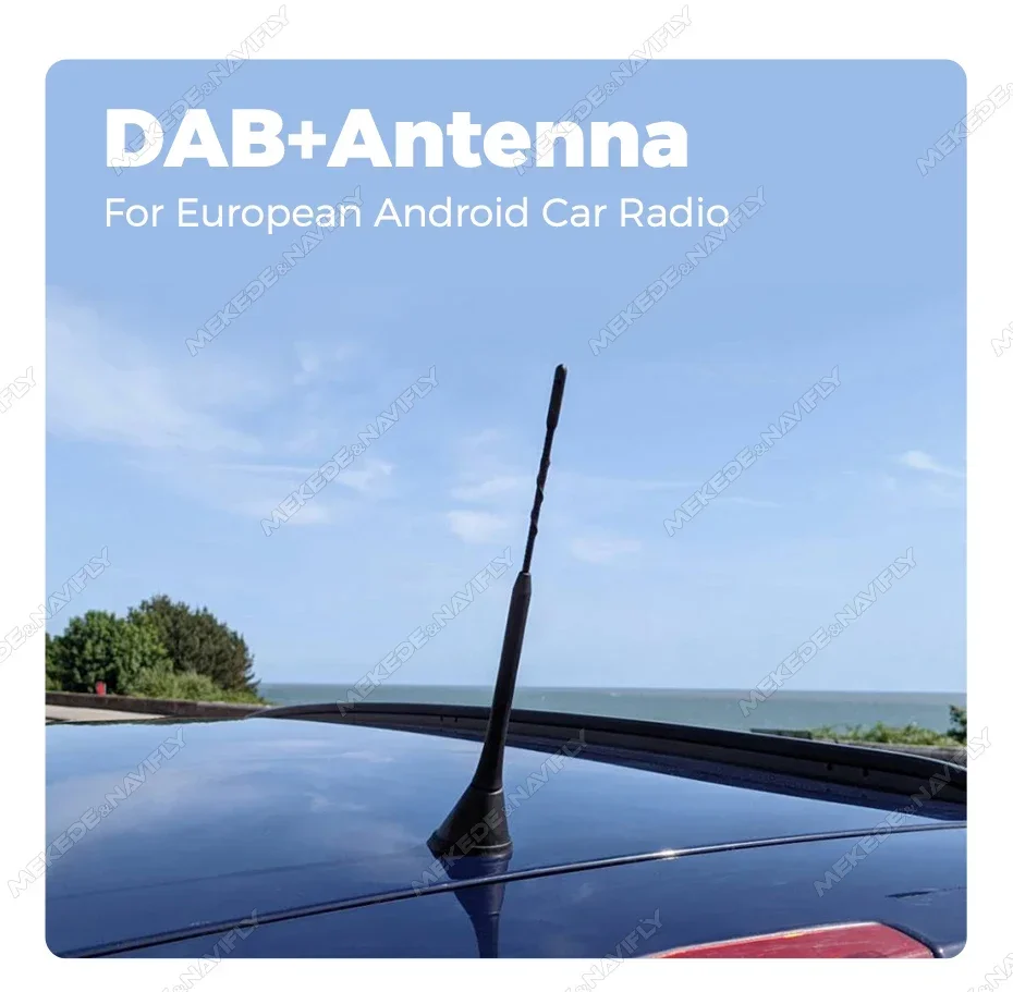 Antena MEKEDE instalada en el techo de un vehículo