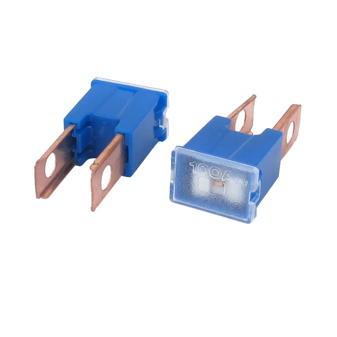 Fusible X Autohaux azul de 100 A, con dos hojas rectas
