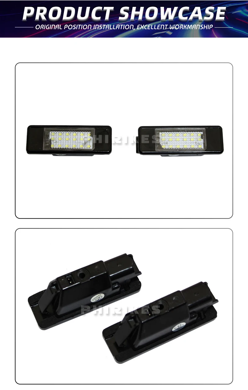 Lámparas de matrícula iluminación