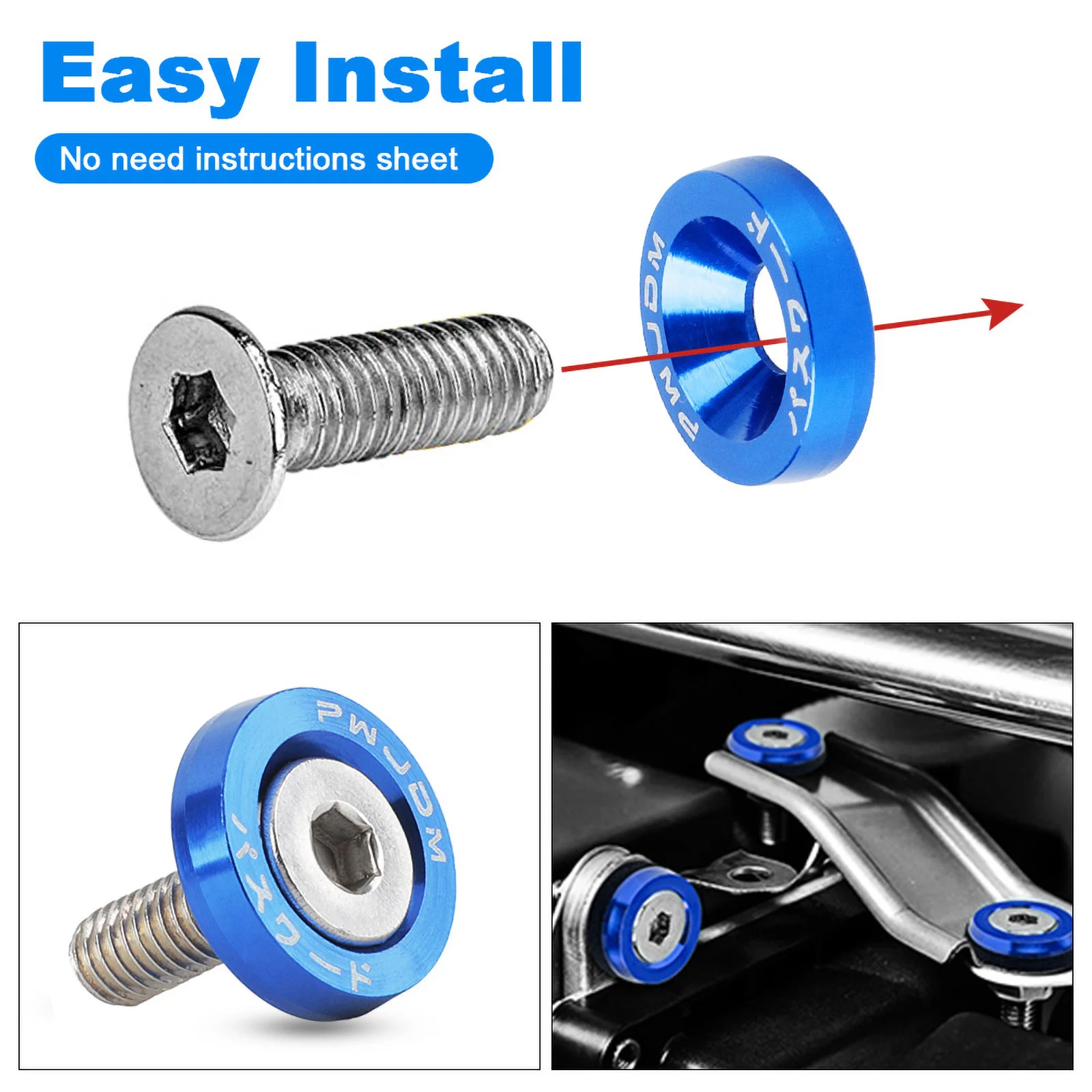 Tornillos M6 instalación directa matrícula