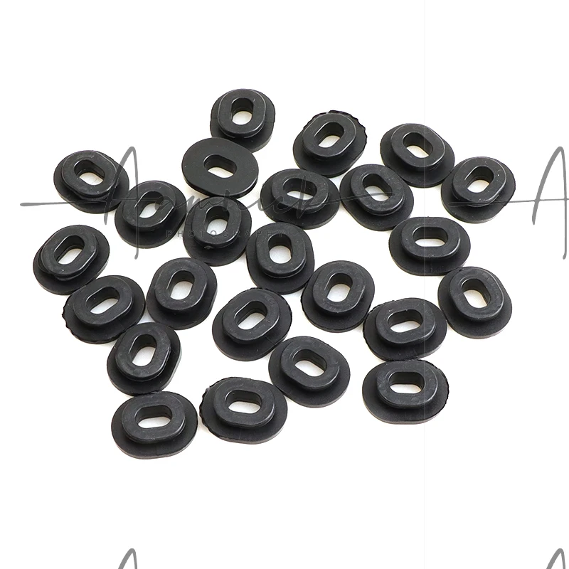 Ojal de caucho negro de forma ovalada para carenado de moto