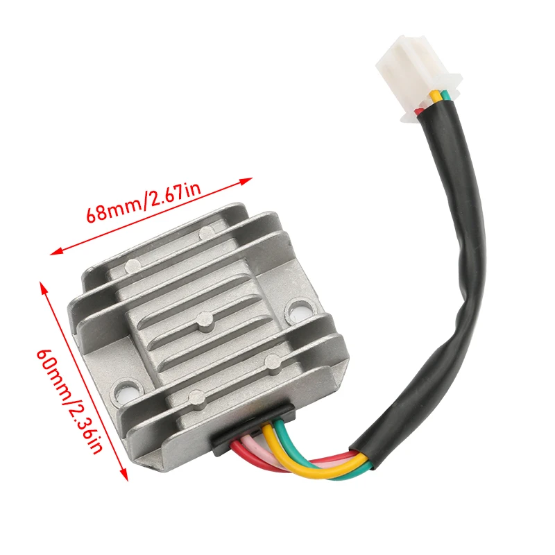 Vista superior del rectificador regulador 12V