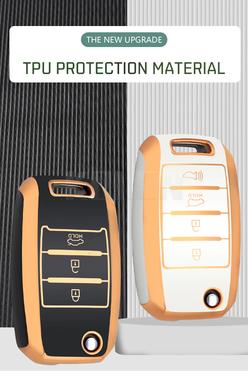 Funda de TPU gris para llave KIA