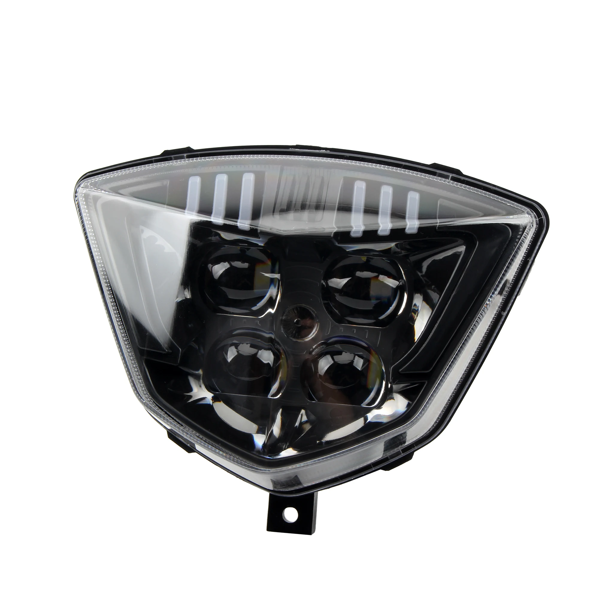 Faro LED instalado en motocross