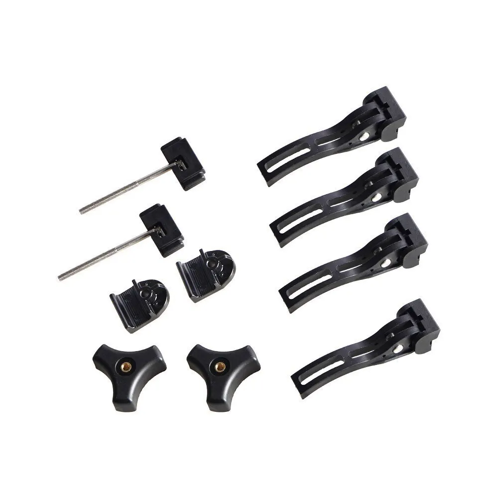 Tornillos triangulares y abrazaderas del kit