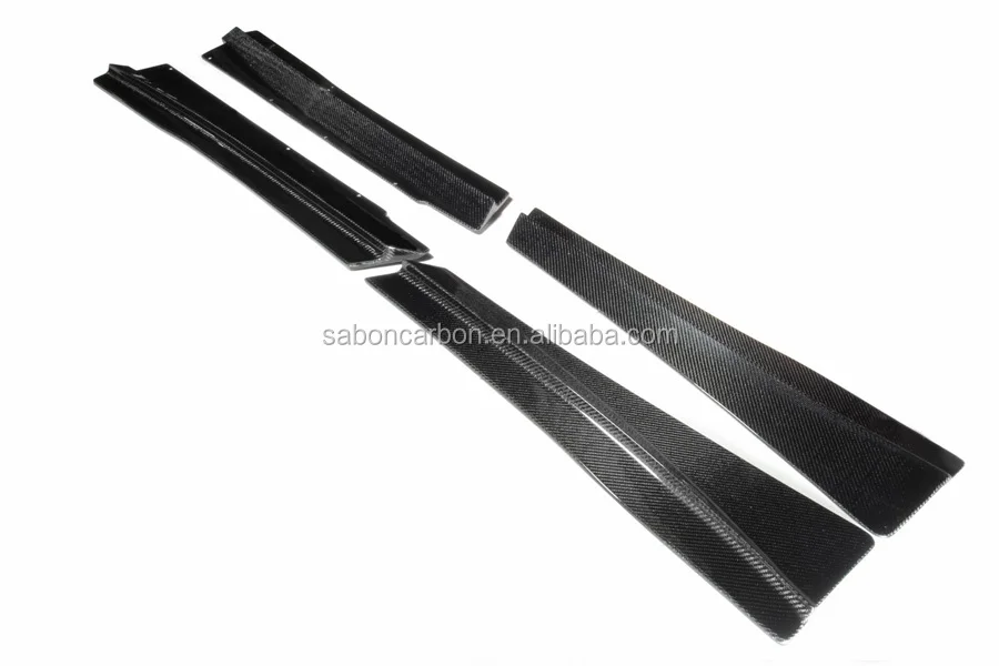Extensiones de fibra de carbono vista lateral