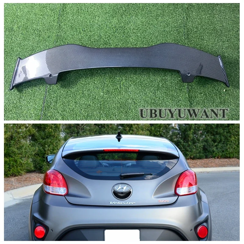 Alerón trasero ABS carbono instalado en Hyundai Veloster Turbo 2012-2017
