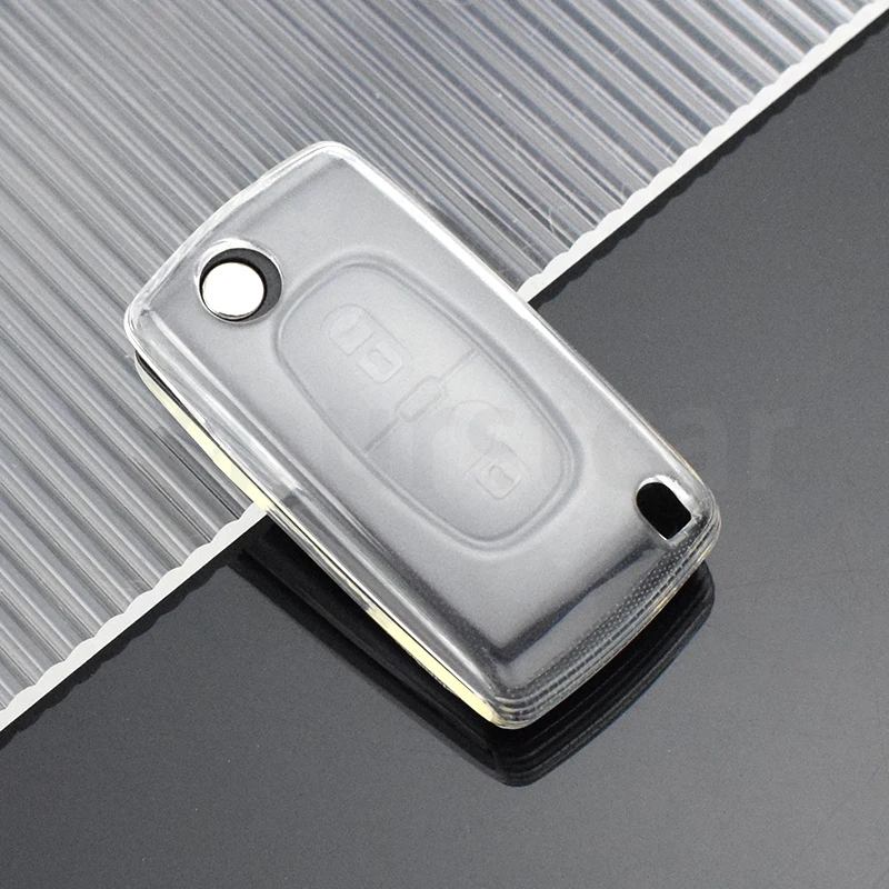 Funda de TPU transparente para llave Peugeot
