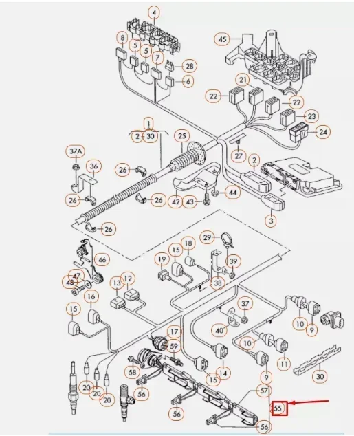 Cableado en motor TDI
