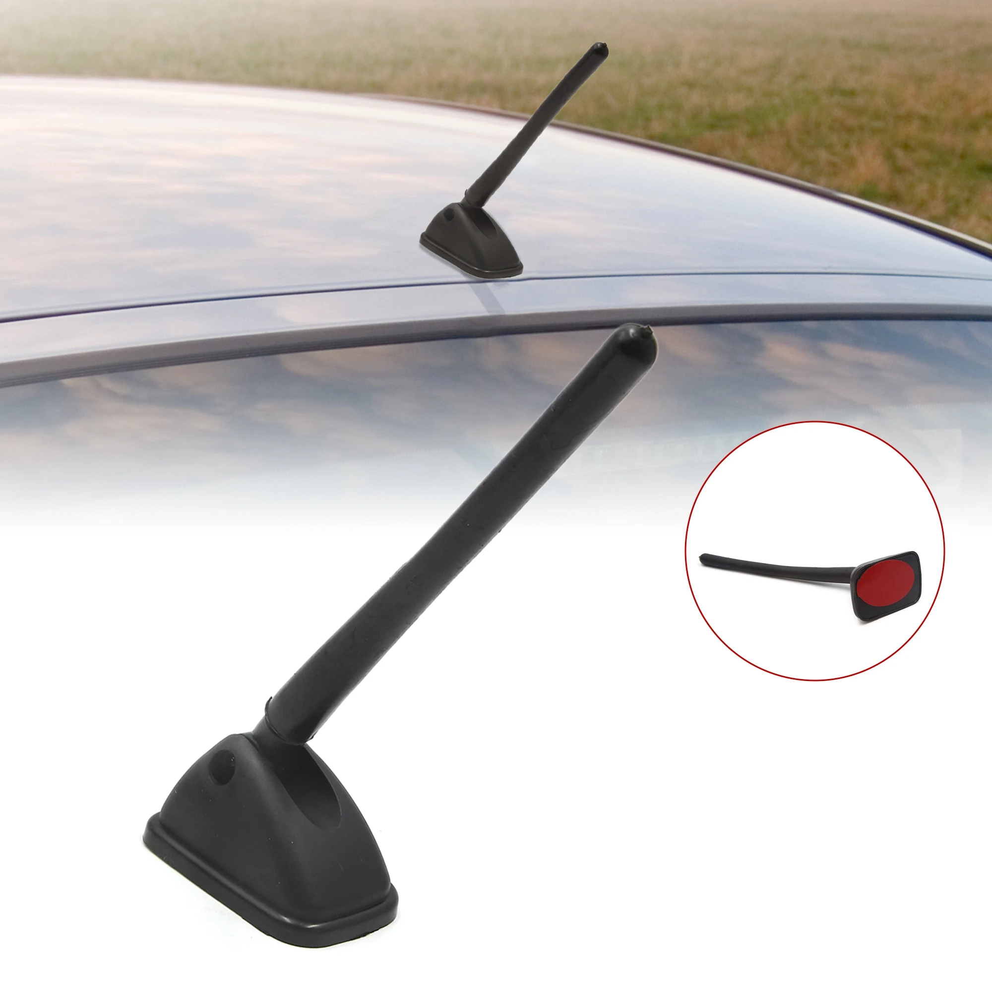 Vista frontal de la antena decorativa X Autohaux