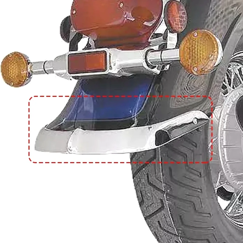 Punta de guardabarros cromada instalada en Suzuki Boulevard