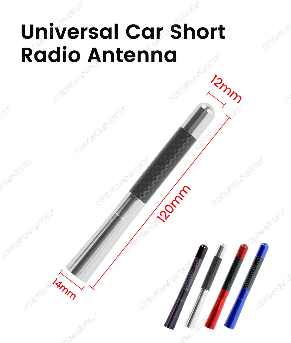 Antena MEKEDE en fibra de carbono instalada en techo de coche