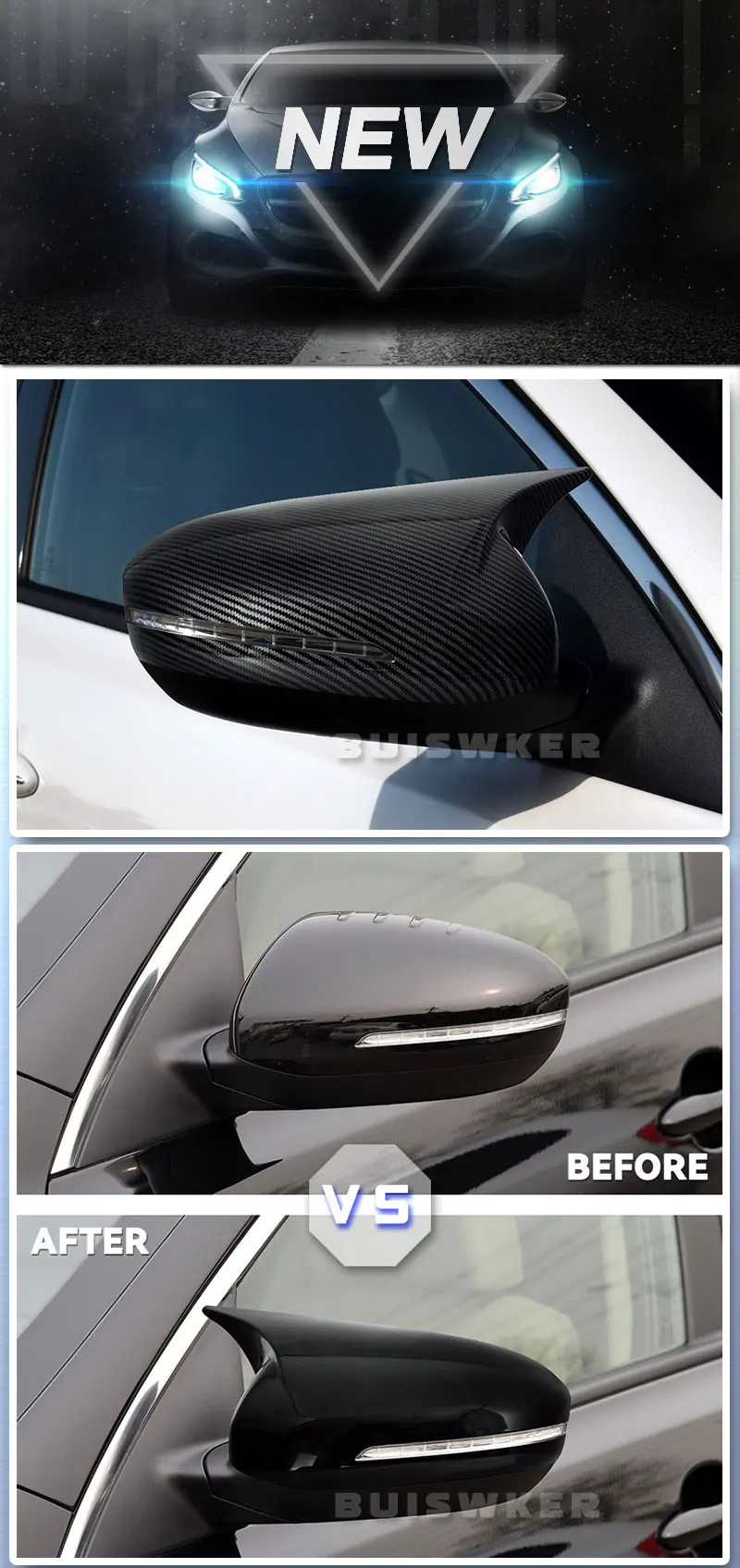 Cubierta de espejo retrovisor compatible con Kia K5