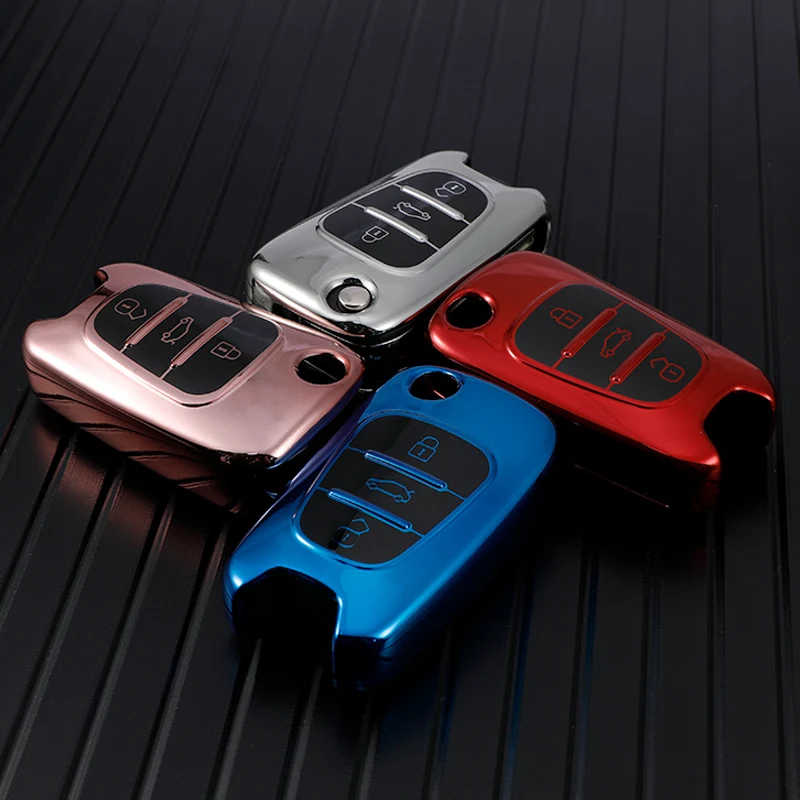 Funda TPU en color azul para llave de coche
