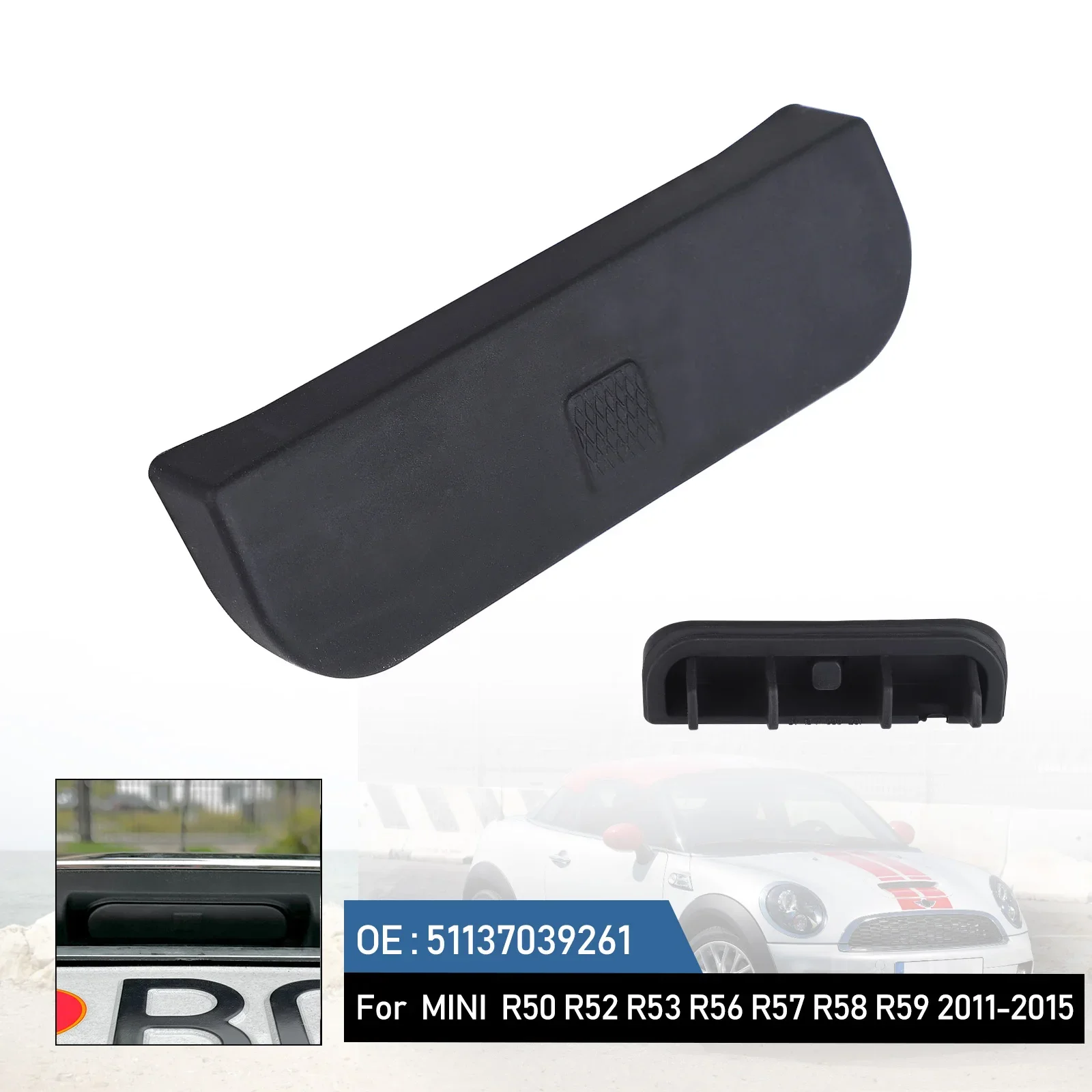 Tapa de botón negra para interruptor de portón trasero de BMW MINI