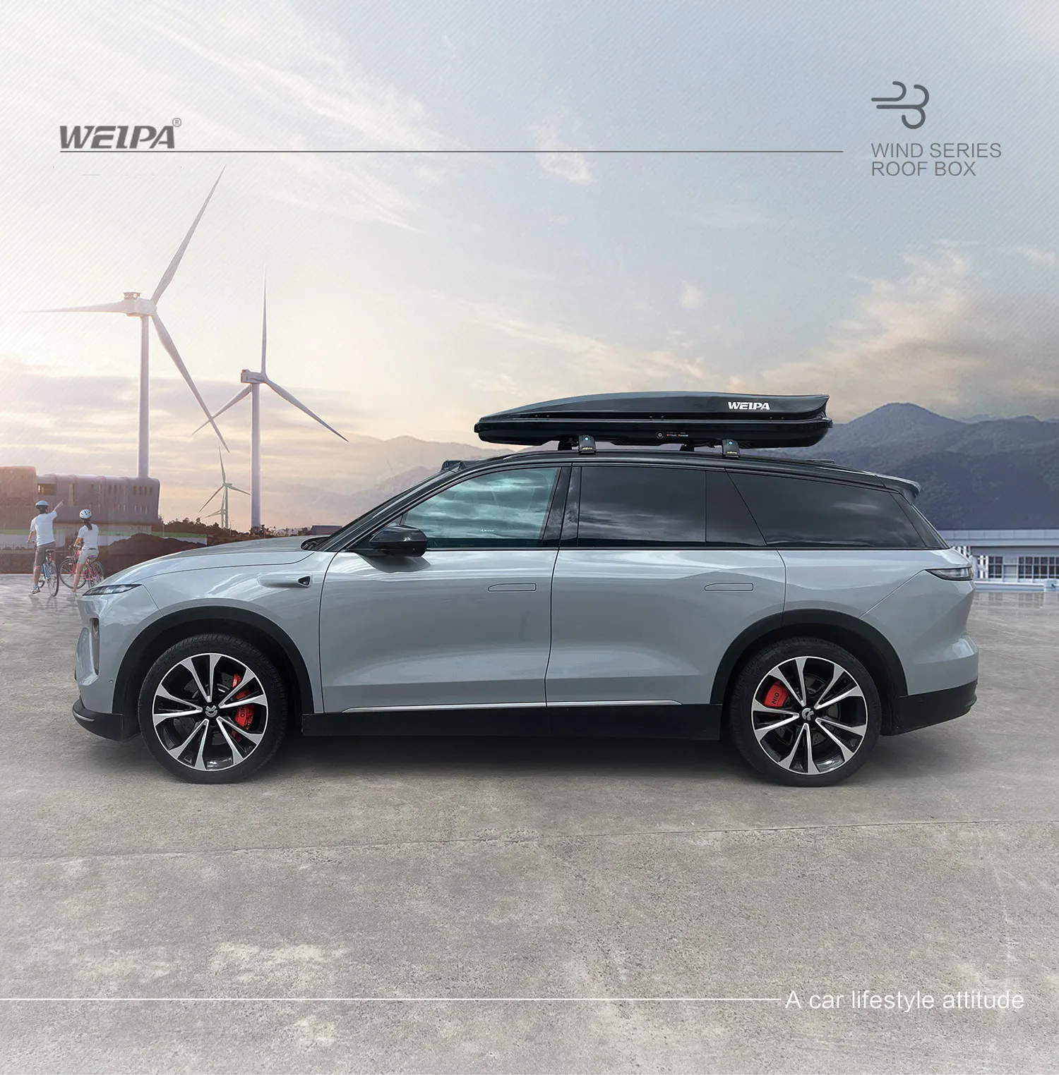 Portaequipajes WEIPA vista lateral con cierre