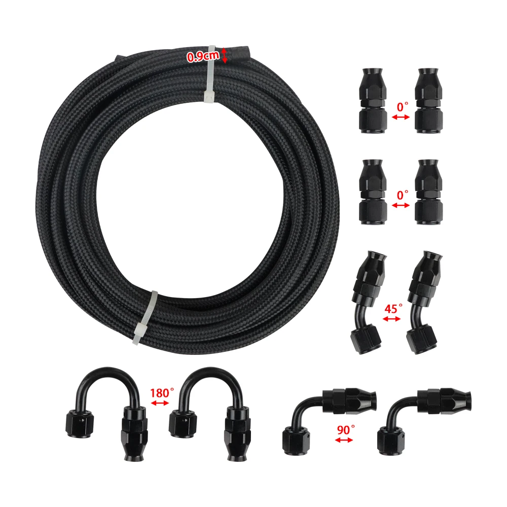 Manguera PTFE negro trenzado