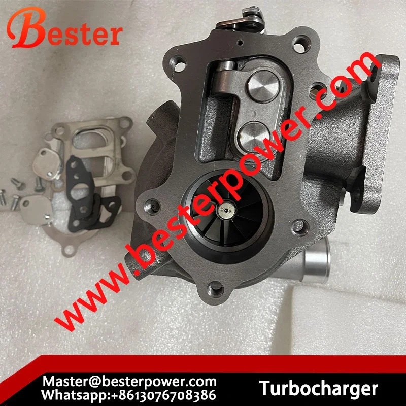 Vista frontal del turbocompresor