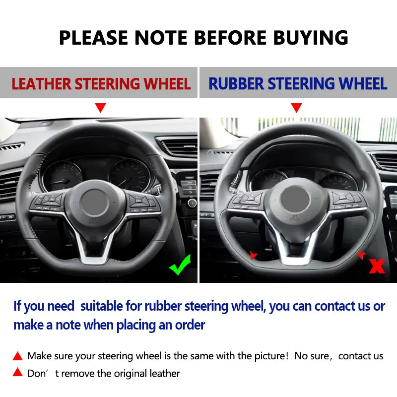 Protector de volante Nissan en cuero perforado negro