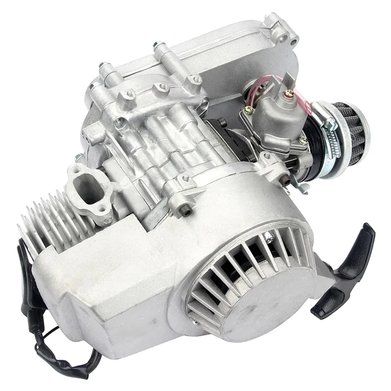 Detalle del conjunto de transmisión y componentes del motor