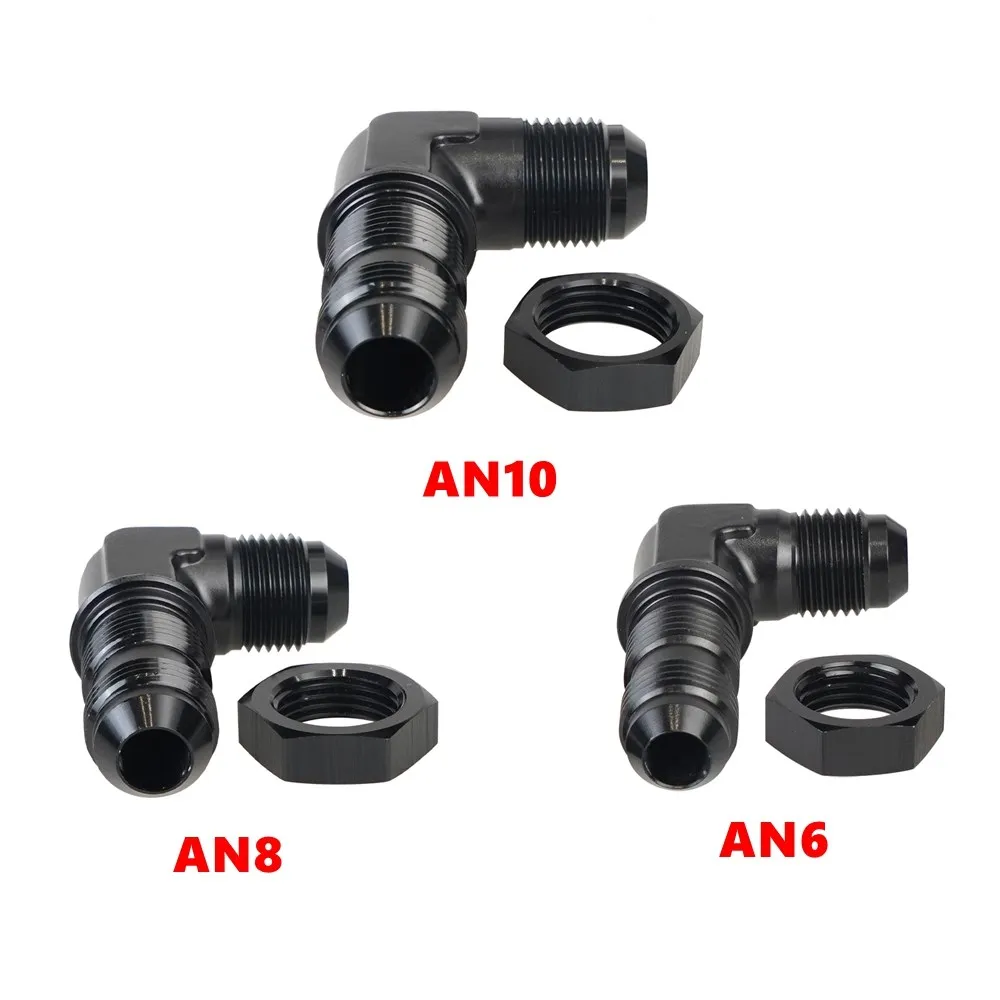 Adaptador en ángulo de 90° en vista frontal