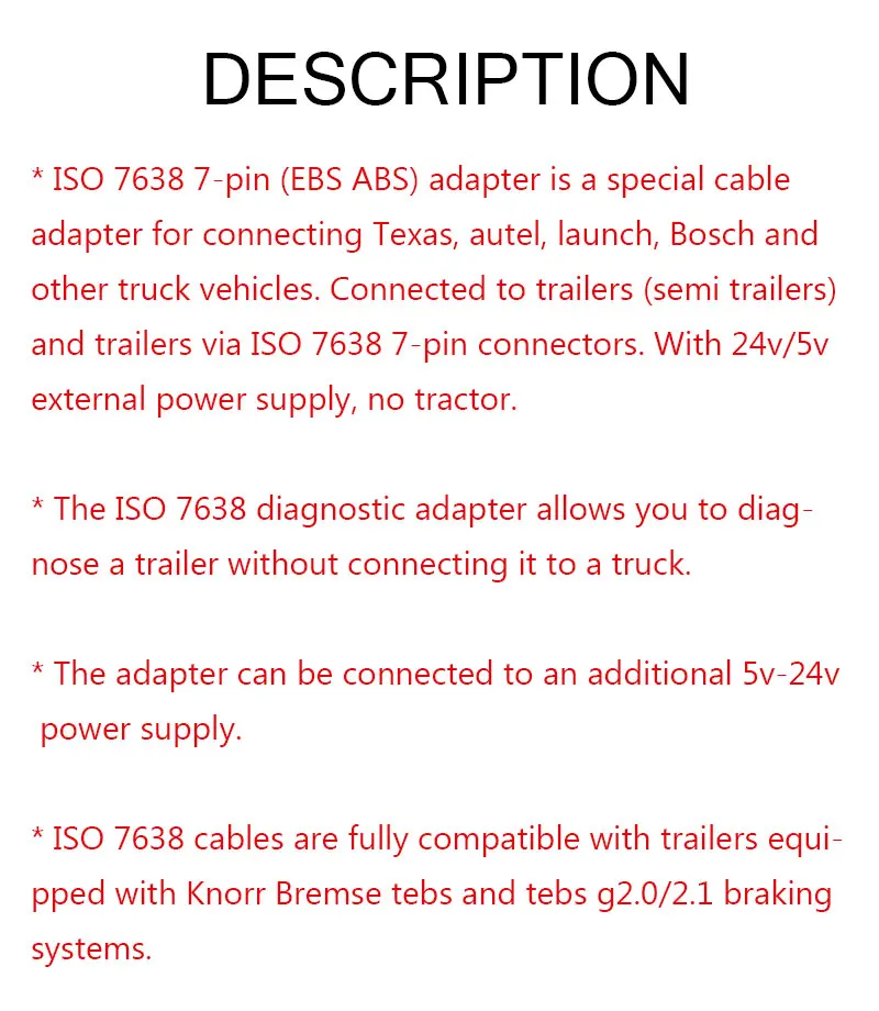 Detalle de conectores del adaptador EBS
