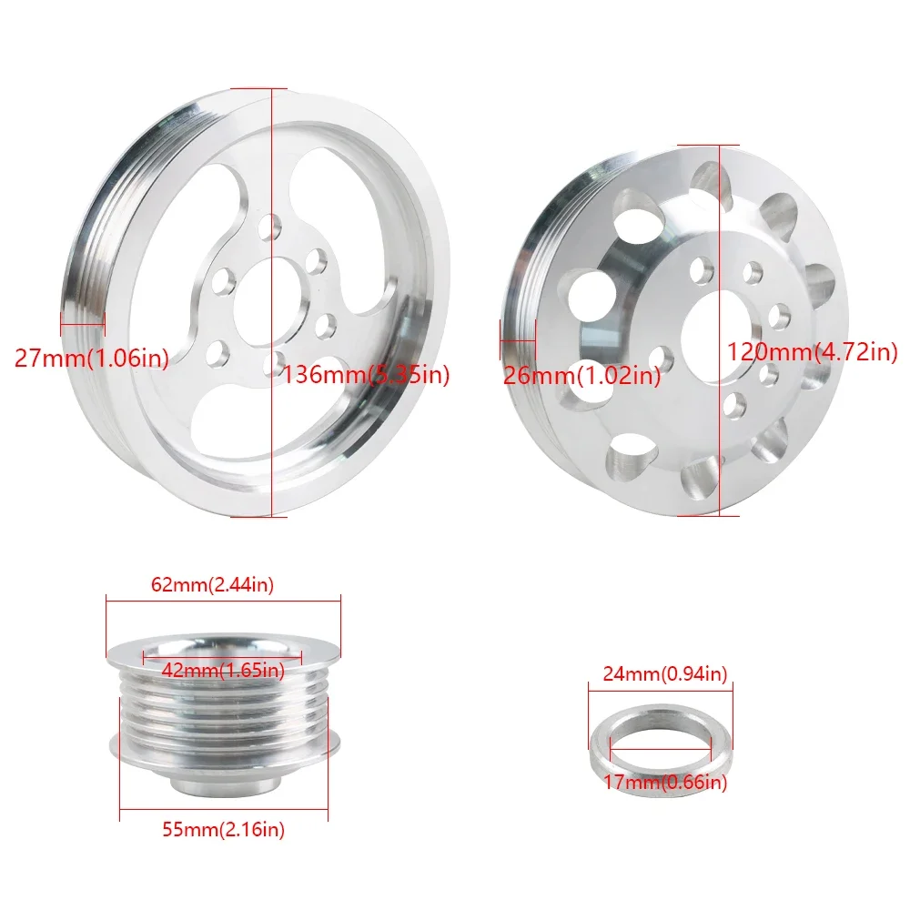 Kit poleas aluminum