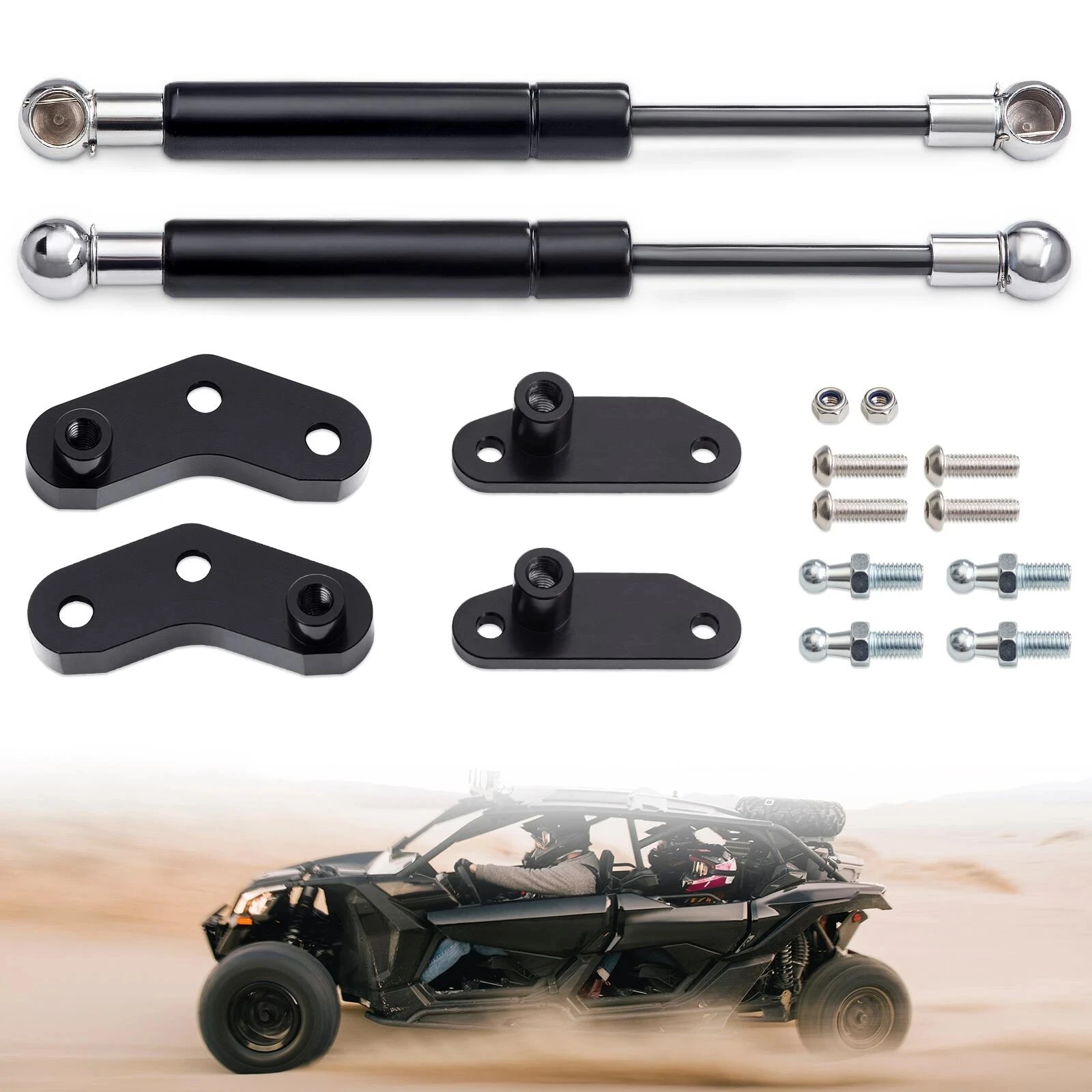 Detalle del acabado anodizado negro del kit abridor