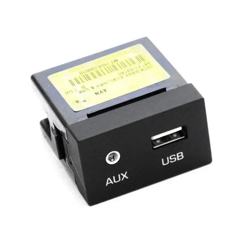 Conector USB AUX para Hyundai I30 PD Ioniq Elantra GT negro frontal
