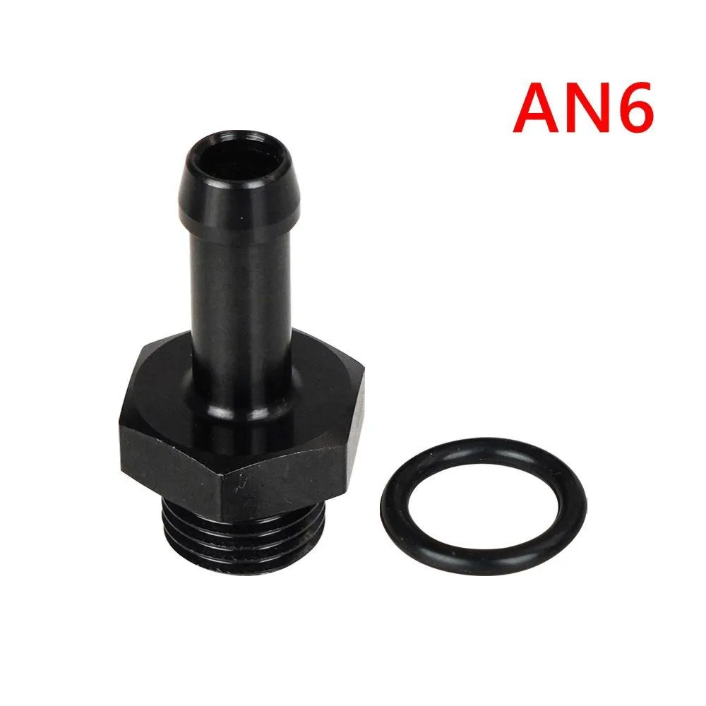 Adaptador AN6 macho a 5/16 anodizado negro