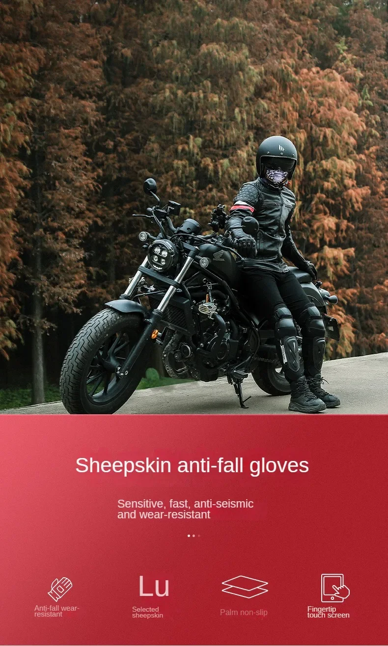 Guantes de piel de oveja frontal