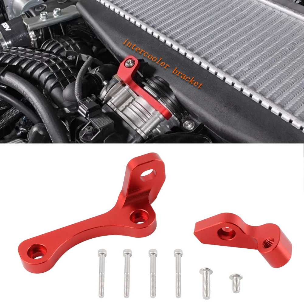 Soporte de intercooler de aluminio visto de frente