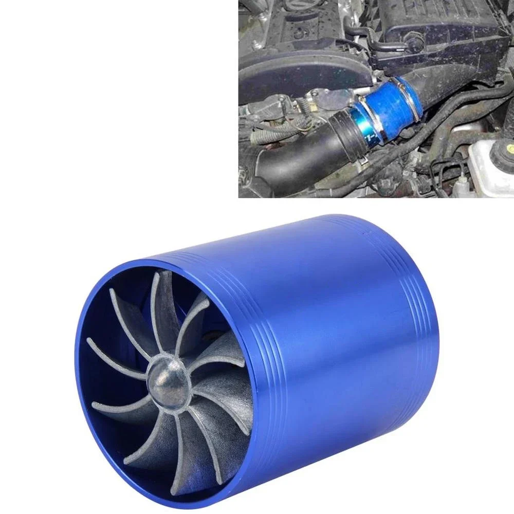Turbina de entrada de aire azul para coche