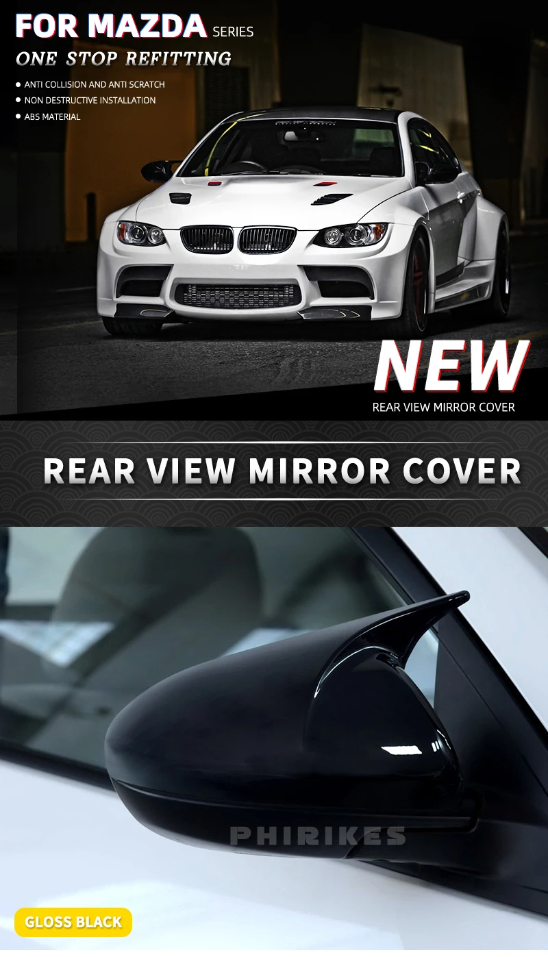 Cubierta de espejo retrovisor ABS