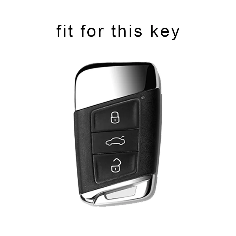Funda de cuero TPU para llave de coche vista frontal