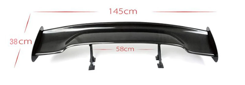 Vista frontal del spoiler FD2 para Honda Civic
