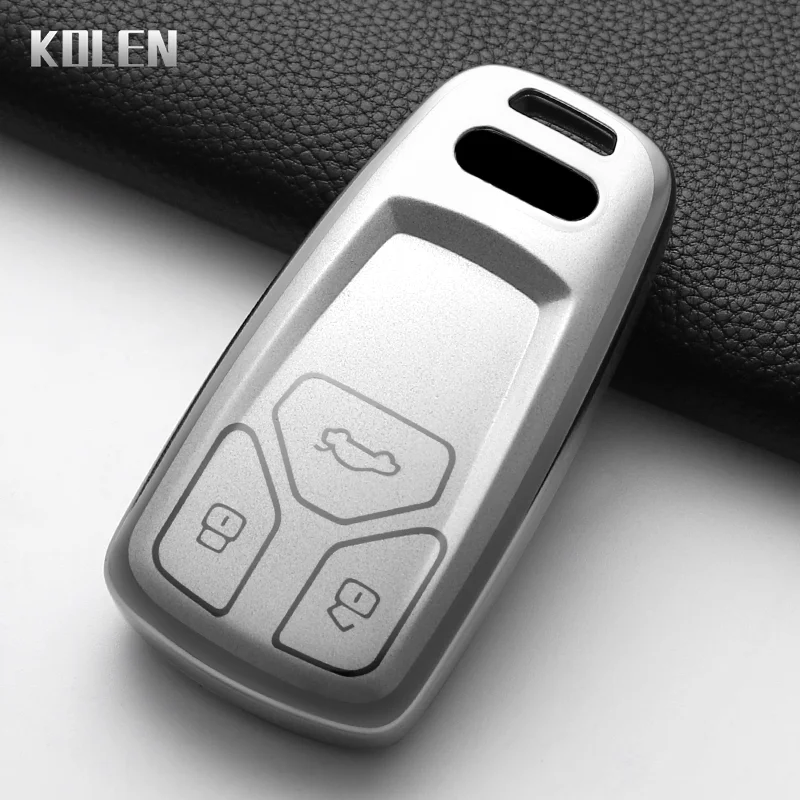 Funda TPU negra vista frontal para llave Audi