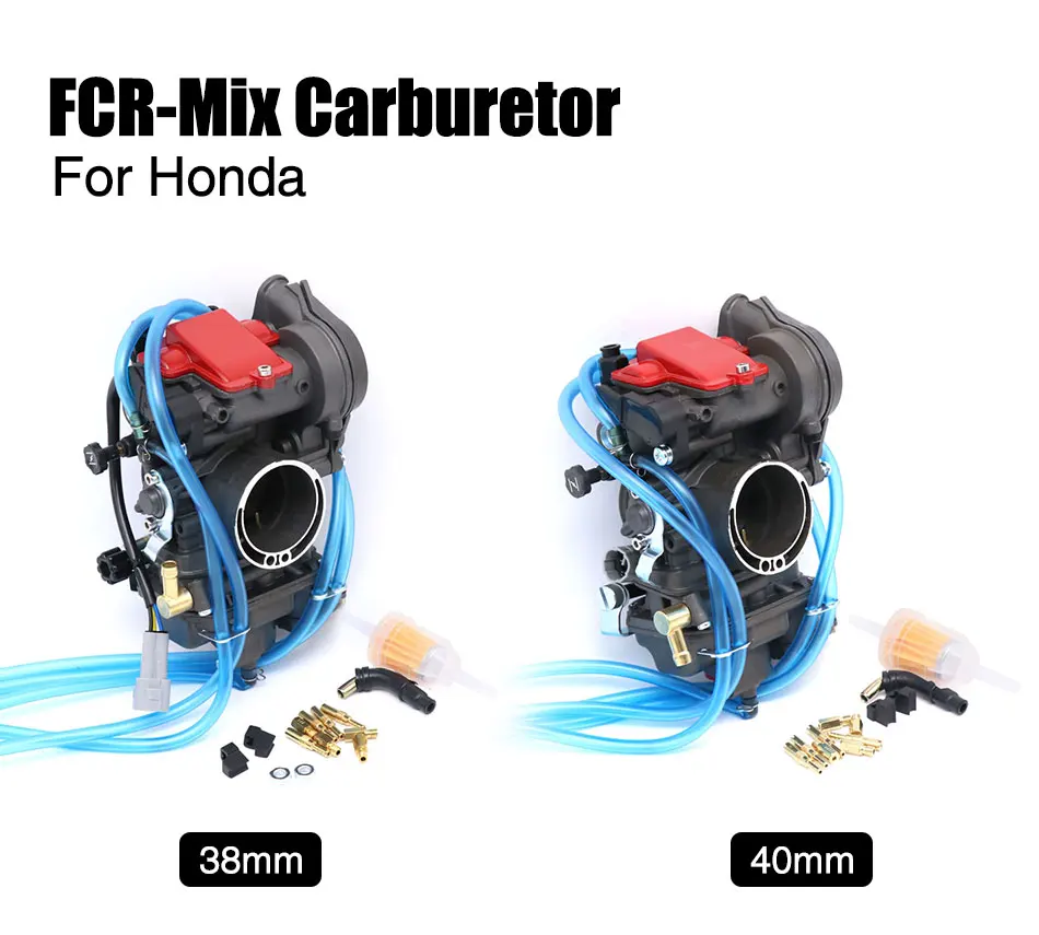 Carburador ZS Racing FCR 40mm Keihin para Honda CRF450R/X TRX450R en perspectiva